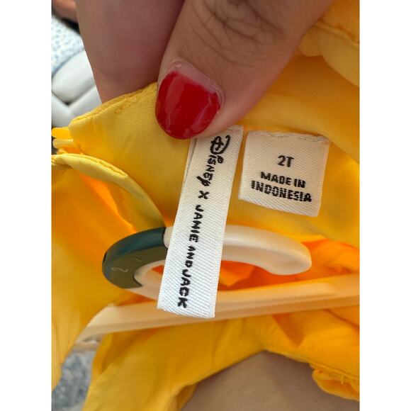 Janie And Jack X Disney Girls Yellow Belle Organza Dress Size 2T - Picture 6 of 6